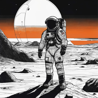 Astronaut on mars